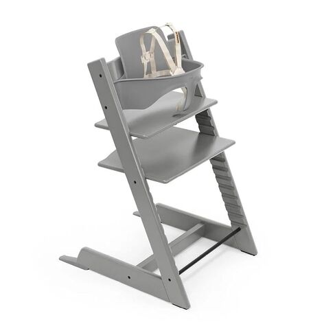 Stokke Tripp Trapp Oak High Chair 2, Natural - Includes Chair + Baby Set with Removable Harness for Children 6-36 Months - Adjustable, Ergonomic & Easy to Clean in Kuwait