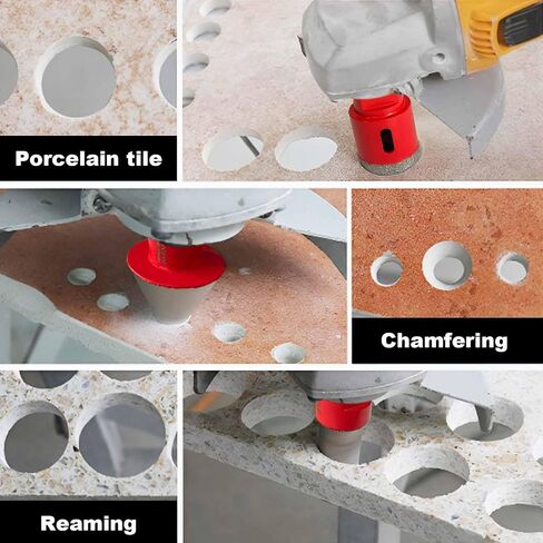 Diamond Hole Saw Kit,14 PCS Porcelain Tile Drill Bits Set 6/6/8/19/25/35/51/75/100mm,Diamond Core Drill Bits Set for Ceramic, Granite,Porcelain in Kuwait