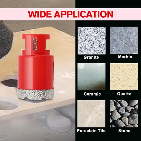 Diamond Hole Saw Kit,14 PCS Porcelain Tile Drill Bits Set 6/6/8/19/25/35/51/75/100mm,Diamond Core Drill Bits Set for Ceramic, Granite,Porcelain in Kuwait