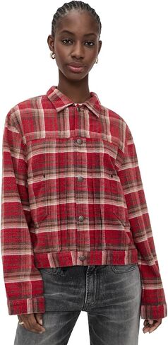 R13 Women's Relaxed Pleated Trucker Jacket in Saudi Arabia