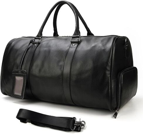 Leather Travel Duffle Weekender Overnight Carry On Sports Gym Bags for Men Women in Saudi Arabia