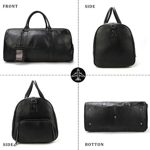 Leather Travel Duffle Weekender Overnight Carry On Sports Gym Bags for Men Women in Saudi Arabia