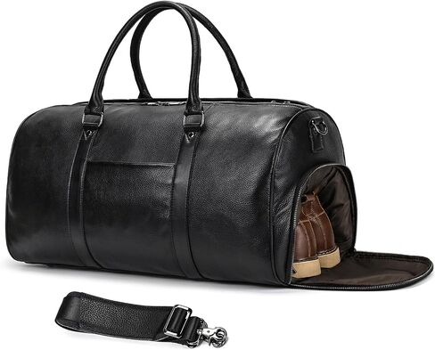 Leather Travel Duffle Weekender Overnight Carry On Sports Gym Bags for Men Women in Saudi Arabia