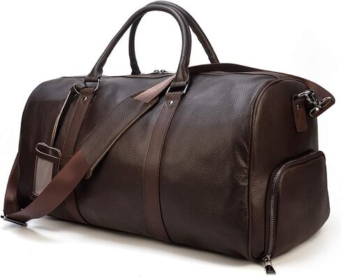 Leather Travel Duffle Weekender Overnight Carry On Sports Gym Bags for Men Women in Saudi Arabia