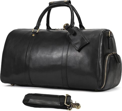 Leather Travel Duffle Weekender Overnight Carry On Sports Gym Bags for Men Women in Saudi Arabia