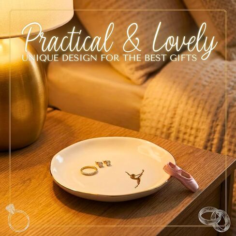 InnoBeta Dancer Gifts for Women, Gifts for Dancer, Ceramic Jewelry Tray, Decorative Trinket Dish for Rings Earrings Necklaces Bracelet, 4.75" in Kuwait