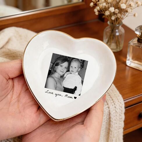 Personalized Bestie Photo Jewelry Dish Custom Ring Dish Trinket Tray for Best Friend Customized Friendship Sister Gifts for Birthday Wedding Keepsake in Saudi Arabia