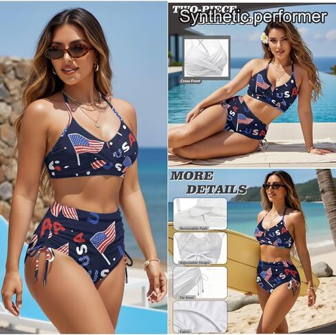 TOADDITDO Couples Bikini Sets or Swim Trunks with Pockets Outfit Husband and Wife Matching Swimsuits for Vacation/Beach in Saudi Arabia