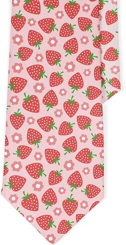 Novelty Necktie for Men (Strawberry Pattern) Fun Conversational Silky Tie, Neck Tie for Party, Events, Unique and Original in Kuwait