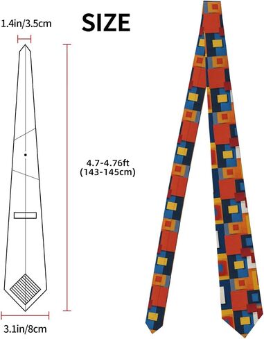 80s 90s Tie For Men Funny Neckties Men's Tie Formal Party Business Work Wedding Party Ties in Kuwait