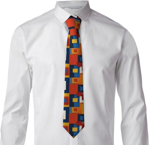 80s 90s Tie For Men Funny Neckties Men's Tie Formal Party Business Work Wedding Party Ties in Kuwait