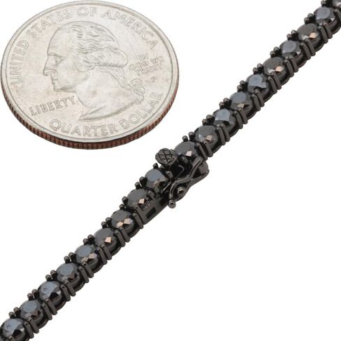14k أصفر/أبيض/وردي مطلي بالذهب الأسود الروديوم AAA مكعب زركونيا 2-6 مللي متر تنس سلسلة قلادة سوار 6.5 "-30" in Kuwait