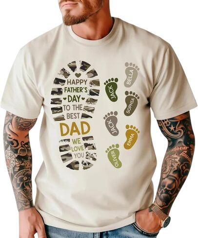 Custom Dad Shirts for Men, Personalized Papa Shirt, Gift for Dad, Fathers Day, Husband, Grandpa, New Dad, Birthday in Kuwait