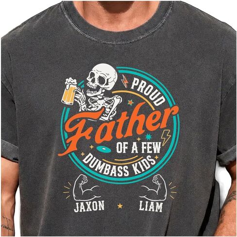 Custom Dad Shirts for Men, Personalized Papa Shirt, Gift for Dad, Fathers Day, Husband, Grandpa, New Dad, Birthday in Kuwait