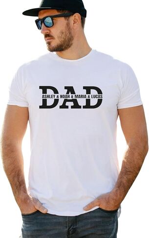Custom Dad Shirts for Men, Personalized Papa Shirt, Gift for Dad, Fathers Day, Husband, Grandpa, New Dad, Birthday in Kuwait
