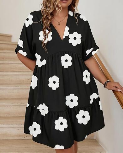Floral Print Dress for Women Vintage Cocktail Dress Wedding Party Dress Evening Gown in Kuwait