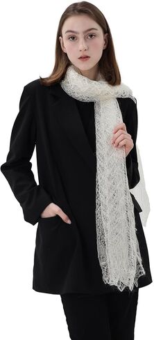 Antique Knit Orenburg Scarf Victorian Bridal Lace Wrap 31x70 inch | 80x180 cm in Kuwait