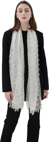 Antique Knit Orenburg Scarf Victorian Bridal Lace Wrap 31x70 inch | 80x180 cm in Kuwait