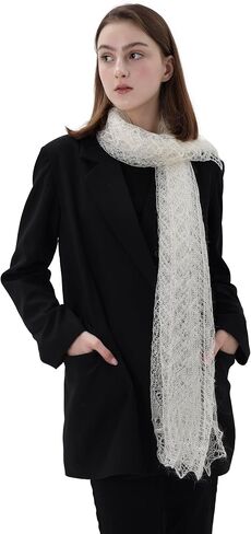 Antique Knit Orenburg Scarf Victorian Bridal Lace Wrap 31x70 inch | 80x180 cm in Kuwait