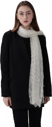 Antique Knit Orenburg Scarf Victorian Bridal Lace Wrap 31x70 inch | 80x180 cm in Kuwait