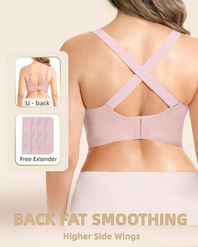 Wireless Bras for Women, Comfortable Full Coverage No Underwire Bra, Soft Seamless Smoothing Bralette in Saudi Arabia