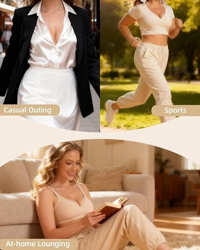Wireless Bras for Women, Comfortable Full Coverage No Underwire Bra, Soft Seamless Smoothing Bralette in Saudi Arabia