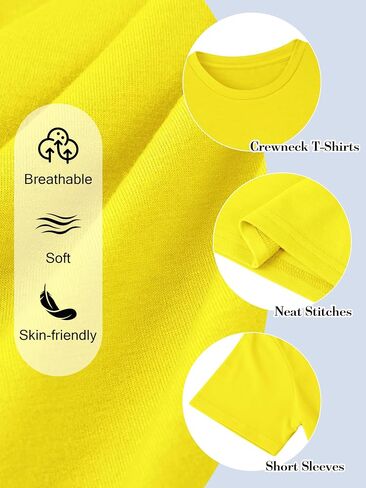 Cooraby Boys Shirts Short Sleeve Crewneck T-Shirts Kids Toddler Summer Soft Tops Clothes Casual Tees 2-14 Years in Kuwait