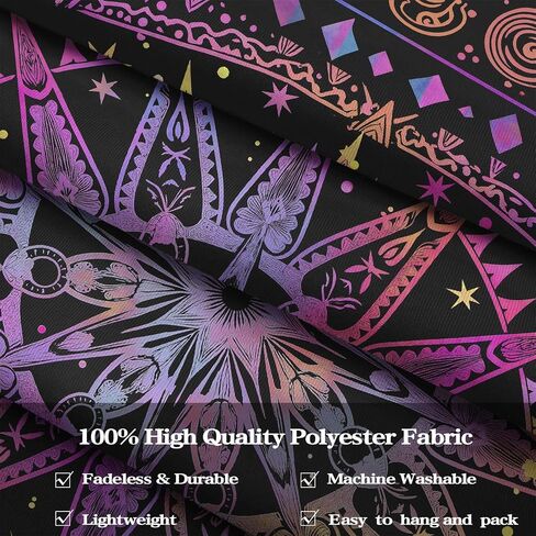 Leeisysme Hippie Sun and Moon Tapestry, Blacklight UV Reactive Neon Tie Dye Celestial Wall Hanging for Living Room Bedroom Home Decor, Purple 36x48 inches in Saudi Arabia