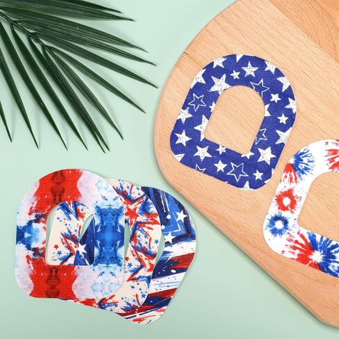 25pcs Adhesive Patches for Omnipod 5, 4th of July Waterproof Cgm Sensor Covers Breathable Monitor Adhesive Patches Pod Pals Accessory Compatible with Omnipod 5 (Independence Festival Styles) in Kuwait