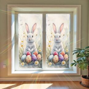 1PC Stained Glass Style Window Film 17.3 × 39.4 Inch White Dove Cross and Grapevine Decorative Privacy Static Cling Glass Cover for Home Church Office Living Room Door Window Decor in Kuwait