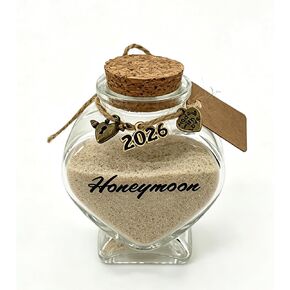 2026 Honeymoon Sand Keepsake Jar, Wedding Engagement Gifts for Couples, Bridal Shower Bride Gifts, Honeymoon Essentials, Registry Must Haves Items Wedding Decor in Saudi Arabia