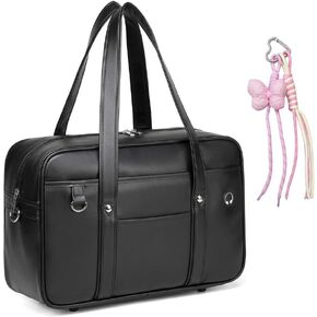 Chillpaper Japanese Shoulder Bag Tote Faux Leather Kawaii Cute Bookbag Satchel Anime Cosplay Pink Pompom in Saudi Arabia