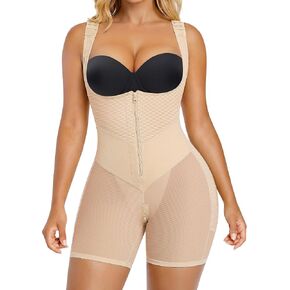 MERYOSZ Shapewear Tummy Control Bodysuit Fajas Colombianas Full Body Shapewear for Women Postpartum with Zipper in Saudi Arabia