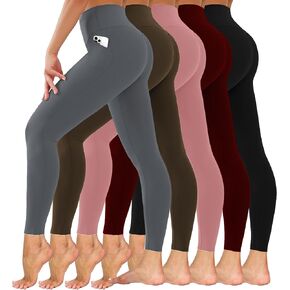 Diravo 5 Pack Women's Leggings with Pockets/no Pocket, High Waisted Workout & Yoga Pants in Saudi Arabia