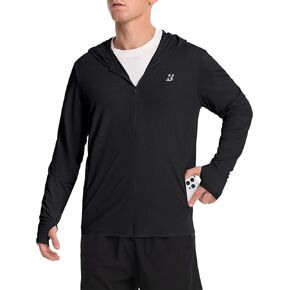 Roadbox Men's UPF 50+ Sun Hoodie Jacket, Full Zip UV Protection Long Sleeve Shirt, Lightweight Breathable for Fishing Hiking in Kuwait