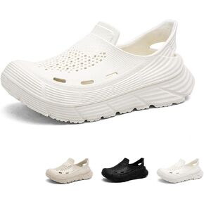 Men's EVA Foam Fashion Foam Runner Closed Toe Slides Hollow Casual Sports Pillow Walking Shoes Cloud Slippers Breathable Anti-Slip Arch Support Garden Beach Indoor Outdoor Shoes in Saudi Arabia