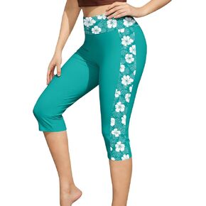 YRAETENM Swim Pants for Women High Waisted Long Swim Shorts Capris UPF 50+ Quick Dry Swimming Leggings Summer Beach Pants in Saudi Arabia