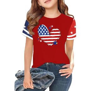 4th of July USA Shirt Toddler American Flag Tshirt Patriotic Top Independence Day Outfit in Saudi Arabia