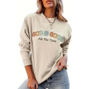 Christian Sweatshirts for Women Religious Faith Pullover Bible Verse Inspirational Tops Lightweight Casual Tops in Saudi Arabia