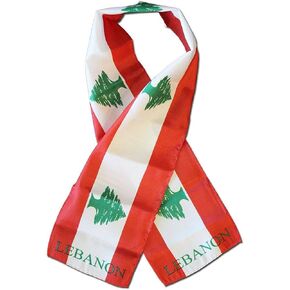 K's Novelties Lebanon Country Lightweight Flag Printed Knitted Style Scarf 8"x60" in Saudi Arabia
