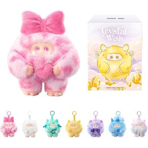Giggle Monster Crystal Wish Series Plush Blind Box Random Design Action Figures Collectible Toys Home Decorations Holiday Birthday Gifts (Single) in Saudi Arabia