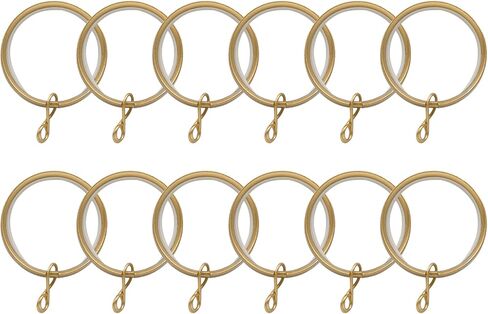 TWOPAGES 12 Pack Curtain Rings with Eyelets, 1.5 Inch Gold Drapery Rings in Saudi Arabia