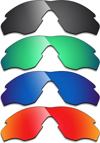 عدسات Alphax 4 أزواج بديلة مستقطبة لنظارات Oakley M2 Frame XL OO9343 - أسود + أخضر + أحمر + مياه عميقة in Kuwait