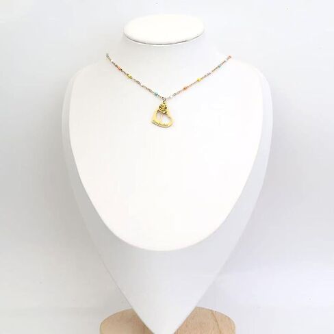Mother Daughter Necklace, Colorful Beaded Stainless Steel Necklace,Grandmather Granddaughter Necklace Set in Saudi Arabia