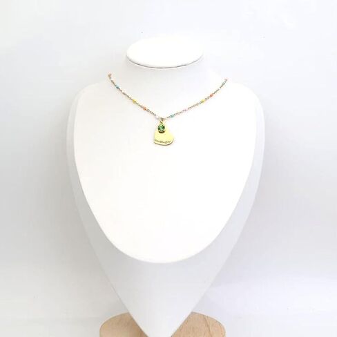 Mother Daughter Necklace, Colorful Beaded Stainless Steel Necklace,Grandmather Granddaughter Necklace Set in Saudi Arabia