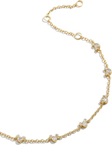 BaubleBar x Disney Mickey Mouse 18K Gold-Plated Sterling Silver Bracelet - Beautiful Mickey Mouse Charms, Delicate and Beautiful Disney Bracelet, Giftable & Stylish in Kuwait