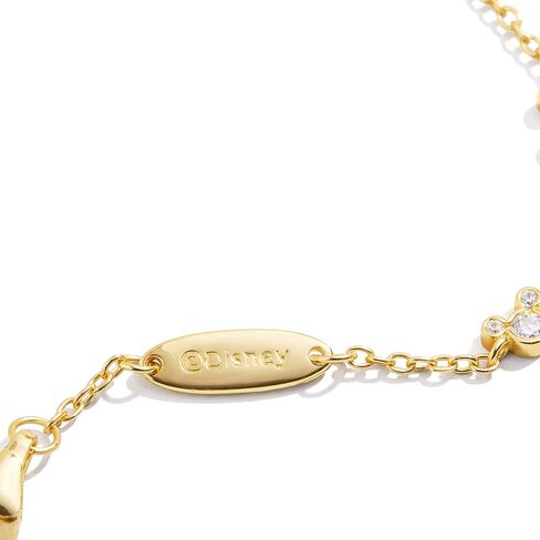 BaubleBar x Disney Mickey Mouse 18K Gold-Plated Sterling Silver Bracelet - Beautiful Mickey Mouse Charms, Delicate and Beautiful Disney Bracelet, Giftable & Stylish in Kuwait