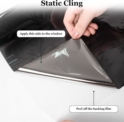 Window Privacy Film One Way Daytime Privacy Botanical Static Cling Window Tint, UV Sun Blocking Reflective Window Films for Home and Office, Green Leaf, 17.7" x 78.7" in Saudi Arabia