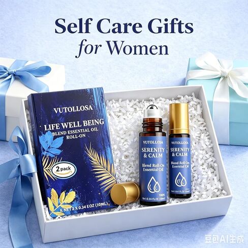 2-Pack Serenity & Calm Essential Oil Roll On | Pure Natural Essential Oil Blend | Self Care, Relaxation & Travel Gifts for Women, Teachers & Colleagues | VUTOLLOSA in Kuwait