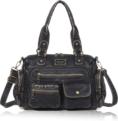 Angel Barcelo Purses for Women Small Hobo Shoulder Bag Multi-Pocket Tote Bag with Zipper in Saudi Arabia